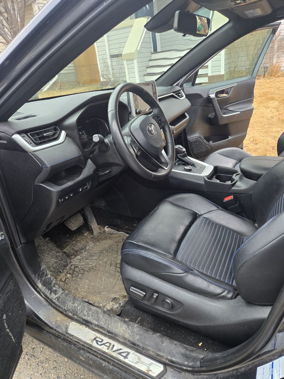 Car detailing in Northwest Calgary before cleaning